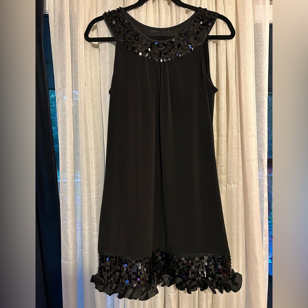 Y2K express black dress small glam party